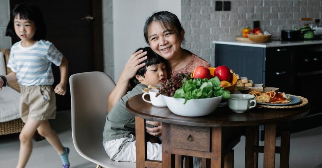 家族みんなで高級しゃぶしゃぶを囲んで笑顔で過ごす幸せな食卓。